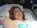 Elli Laughing Minutes Before Birthing Evelyn